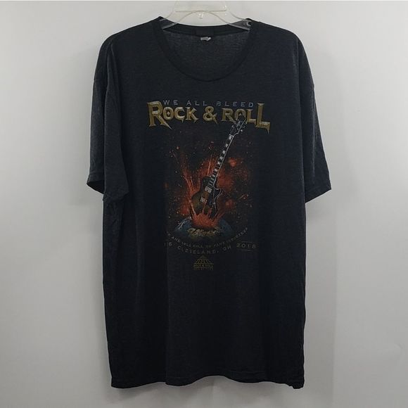 Rock & Roll Hall of Fame inductee Men's XXL Black T-Shirt 1986 - 2018 - Picture 1 of 5